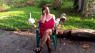 klaudia amber girl relaxes outdoors