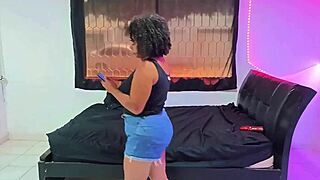 Old stepmom creams her pussy after cell chat!