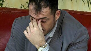 Hey, joining a hot threesome with a brunette milf in fishnets, diving into deepthroat and anal!