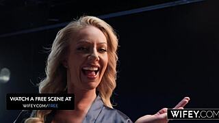 Wifey Cute Blonde Hotwife Victoria Rey Gets Fucked Doggystyle While Holding Hubbys Hand