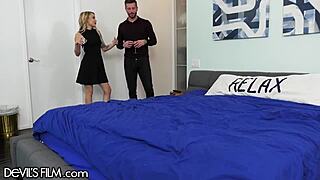 Devilsfilm: Husband invites friend to fuck his wife in threesome.