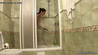 Who is this young girl bathing in the shower with an old man?