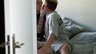 Captured hot couple's airbnb fuck, pov teen moaning 😍