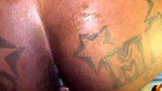 Sloppy Anal Spitting On Milf Ass In Living Room