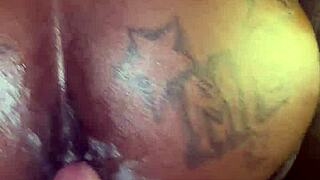 Sloppy Anal Spitting On Milf Ass In Living Room