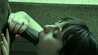 hot babe rides best friend's big black dick passionately