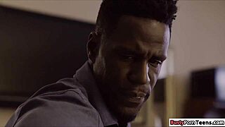 hot babe rides best friend's big black dick passionately