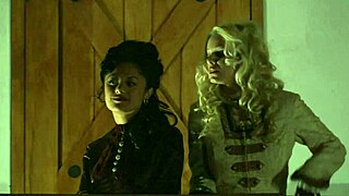 brooke ballentyne wears riding chaps for doggystyle creampie