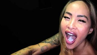 linda eagerly swallows ten cumshots at the gloryhole