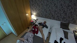 pamela sanchez happy with new toy, tests with jesus sanchez in bent over doggystyle.