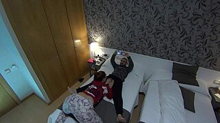 pamela sanchez happy with new toy, tests with jesus sanchez in bent over doggystyle.