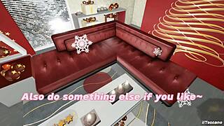 I visit my freind in winter, and we have sex with big tits and pussyy, big ass pov