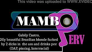 Gabily Castro 20Y Beautiful Brazilian Blonde Fucked By 2 Dicks In The Ass And Drinks Pee Dap Pissing Anal 0 Pussy 4On1 Atm Pawg Ir Bbc Ob477