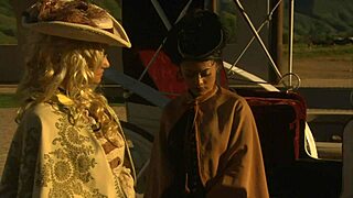 brooke ballentyne wears riding chaps for doggystyle creampie