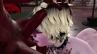 i'm helping my punk friend with a rough blowjob and deepthroat for creampie interracial