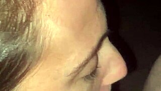 in pov, wife gives public blowjob then gets fucked hard.