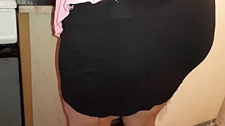 I Secretly Masturbate Next to My Stepmom in the Kitchen with Risky Thrills