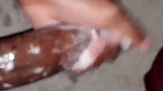 I watch Superdarius jerk off quickly before bedtime with sloppy cumshot