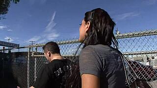 Fucking brunette cougar Lyla Storm hard in bed