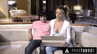 Desperate MILF Pristine Edge Trades Affair With Stepson For Help. Shocking Story Unfolds!