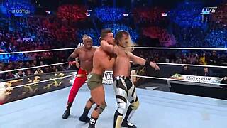 Whoa, Seth Rollins battles Austin Theory and Bobby Lashley! 🔥