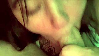 Dtwiggy, the emo milf slut, sucks cock in a one-on-one blowjob session.