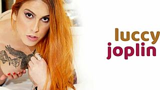 Luccy Joplin and Fael Stranger in Menage with Two Big Cocks, Wet Sucking, Double Facial for Young 18+ Teen