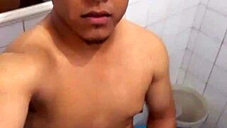 watch me stroke my cock hard and cum all over myself in this amateur teen solo