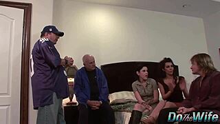 Lesbian stares as her wife gets banged hard by a porn stud