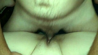 He fucks the neighbor's busty wife hard in her wet shaved pussy during a quickie.