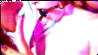 ms red x and katie kush sharing that big white cock in the dungeon