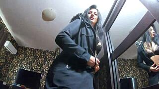 Valentin gift: blowjob and cum on fur jacket