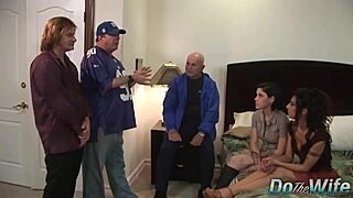 Lesbian stares as her wife gets banged hard by a porn stud