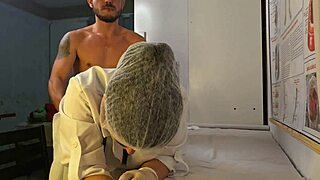 Young patient gets hard from cute nurse’s soft touch