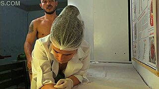 Young patient gets hard from cute nurse’s soft touch