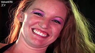 redhead babe in casting interview with dirty talk and natural tits