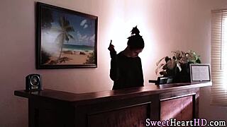 ebony teen 18+ masseuse gives a sensual massage with fingering and oral to a tattooed black babe