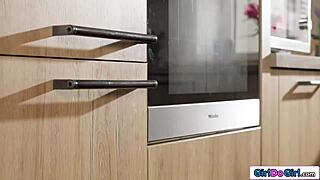 Feeling Intense Pleasure With Ice Cold Dildo In Lesbian Play