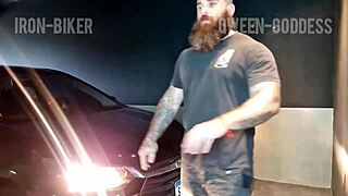 Tattooed Slut Fucks Hard in Car for Pregnancy