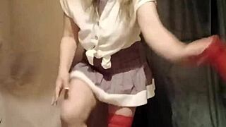 French Milf's Private Session With Dildo And Caresses