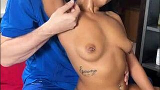 Swedish massage turns into hardcore sex with big booty ebony nina white getting licked and fucked