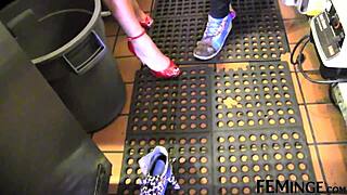 blonde step sis seduced in cafe