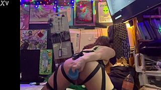 Anal slut plays wild with dildo and fingers in tight holes