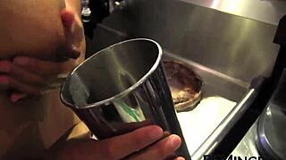 blonde step sis seduced in cafe