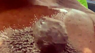 Gamming intensely on those huge ebony titties