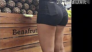 Spying on the Gorgeous Blonde at the Market