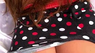 Pervert cums inside stepdaughter's pussy, full on red and sheer toy.