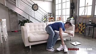 Punishing The Stealing Slut With Spanking And Bondage. Tied Up For Rough Oral And Humiliation.