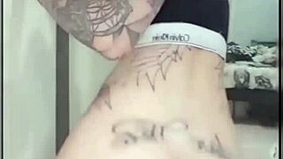 I watch novinha safada rachell miranda sitting on the dildo, feeling so naughty and excited with her big tits and tattoo