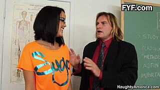 I’m totally exposed in Dillion Harper’s naked class with Professor Stone!